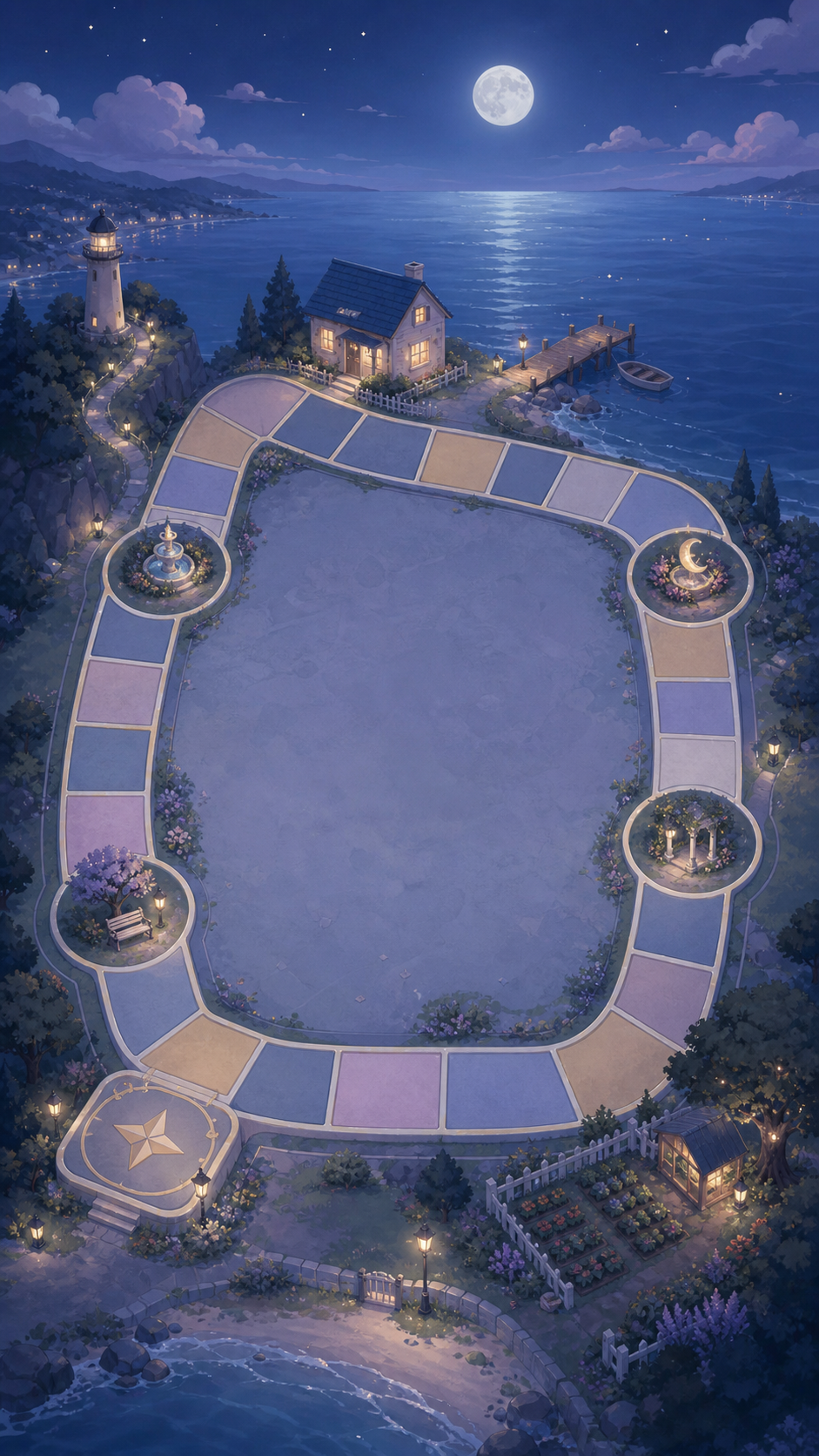 围绕海边小屋的共同棋盘